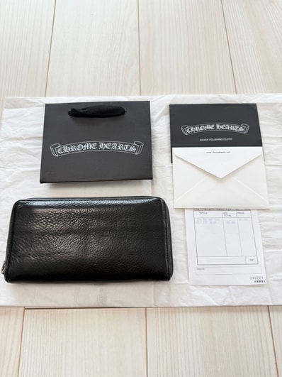 未使用級美品/付属品完備/値下げ交渉可能 / 正規品!CHROME HEARTS クロムハーツ プレーン ウォレット 財布