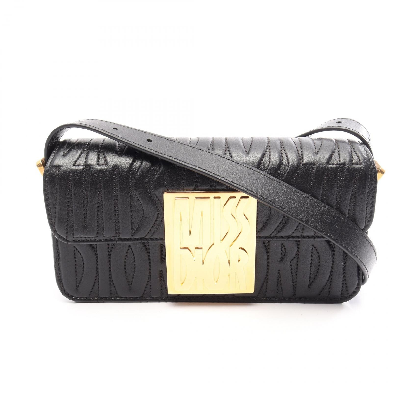 ディオール Dior ミス ディオール オールオーバー ショルダーバッグ バッグ レザー レディース ブラック系 M2610UBOS 【中古】