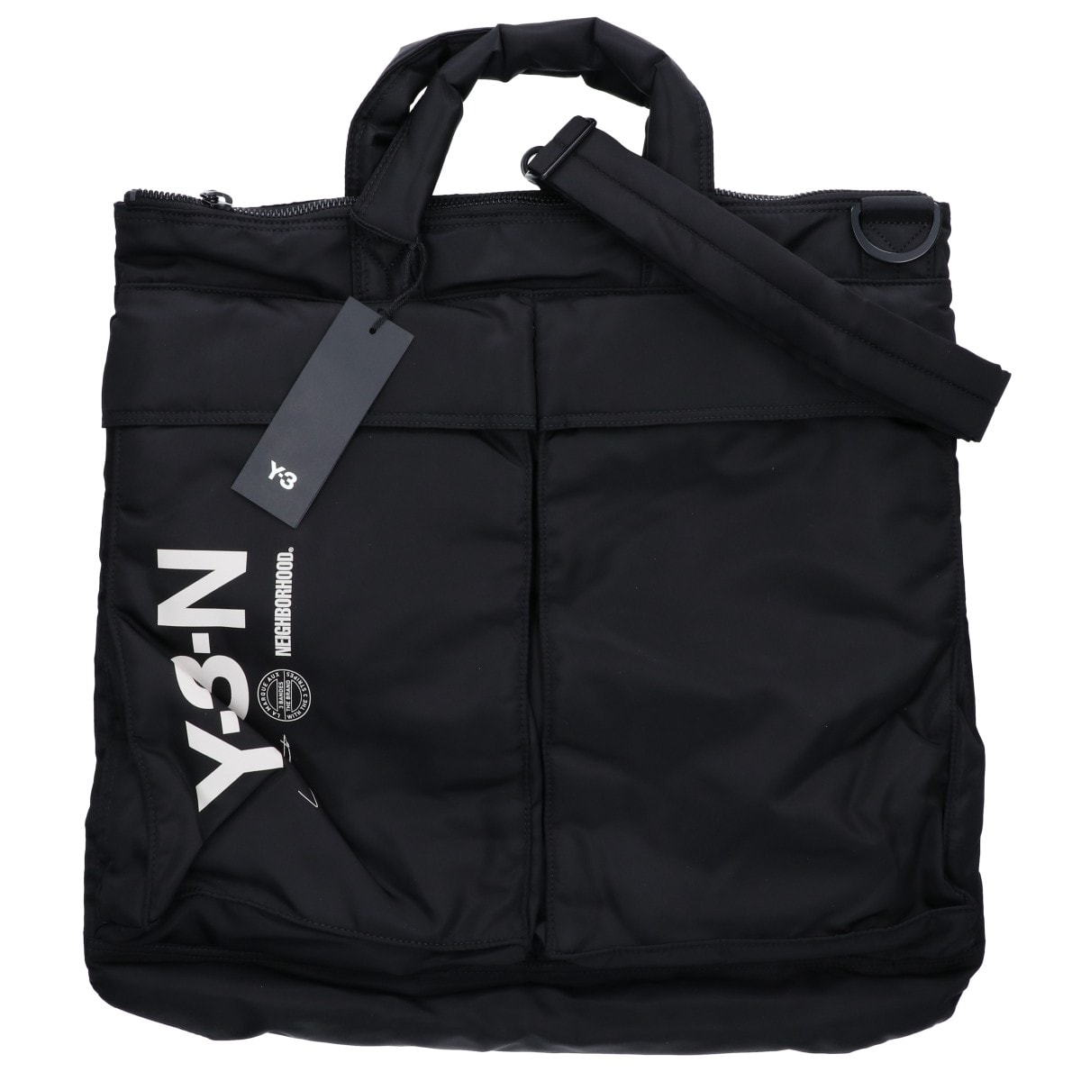 ワイスリー xNEIGHBORHOOD ネイバーフッド【新品同様/25AW】JX0054 PADDED BAG Y-3-Nプリント 2WAYショルダー