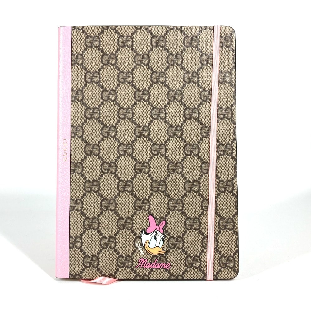 グッチ GUCCI デイジーダック GGスプリーム ディズニーコラボ DISNEY ノート メモ帳 ステーショナリー ノートブック GGスプリームキャンバス ベージュ 未使用