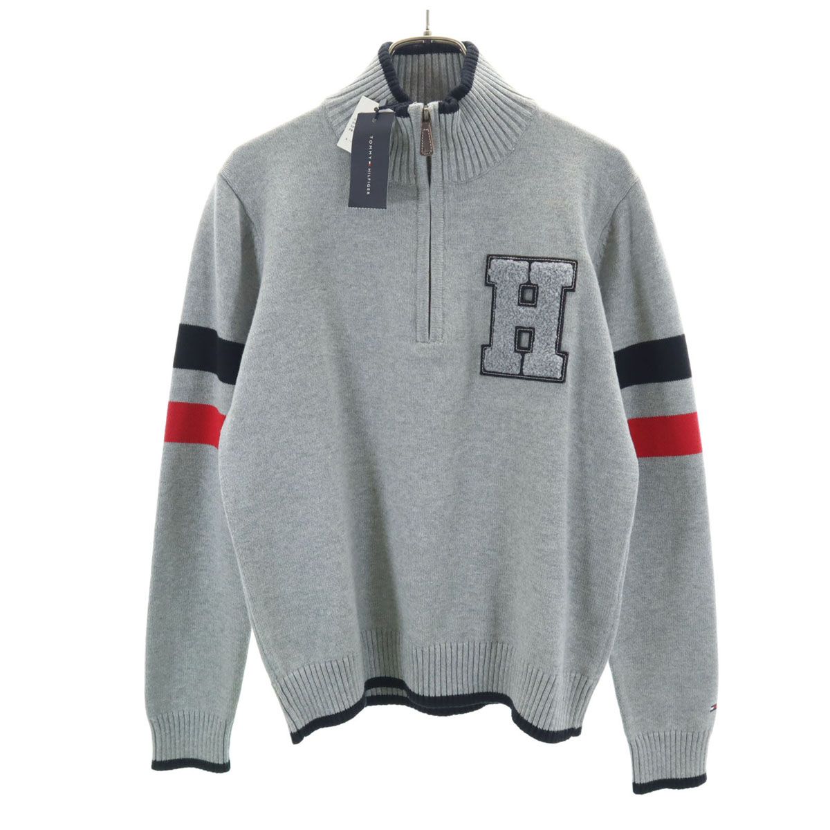 TOMMY HILFIGER 長袖 ハーフジップ ニット