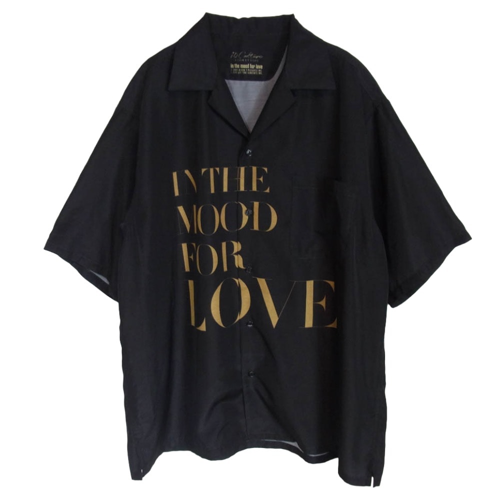 Adam et Rope' アダムエロペ 花様年華 25周年 × 10Culture for ADAM ET ROPE' IN THE MOOD FOR LOVE Half Sleeve Shirt 半袖 オープンカラー シャツ ブラック系 L【中古】