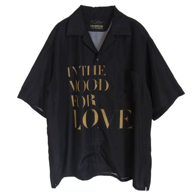 Adam et Rope' アダムエロペ 花様年華 25周年 × 10Culture for ADAM ET ROPE' IN THE MOOD FOR LOVE Half Sleeve Shirt 半袖 オープンカラー シャツ ブラック系 L【中古】