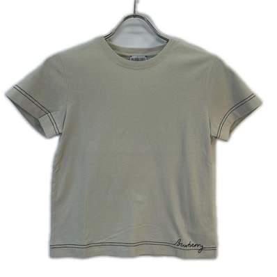 バーバリー ダニエルリー期 8094283 バーバリー刺繍 クルーネックTシャツ XS