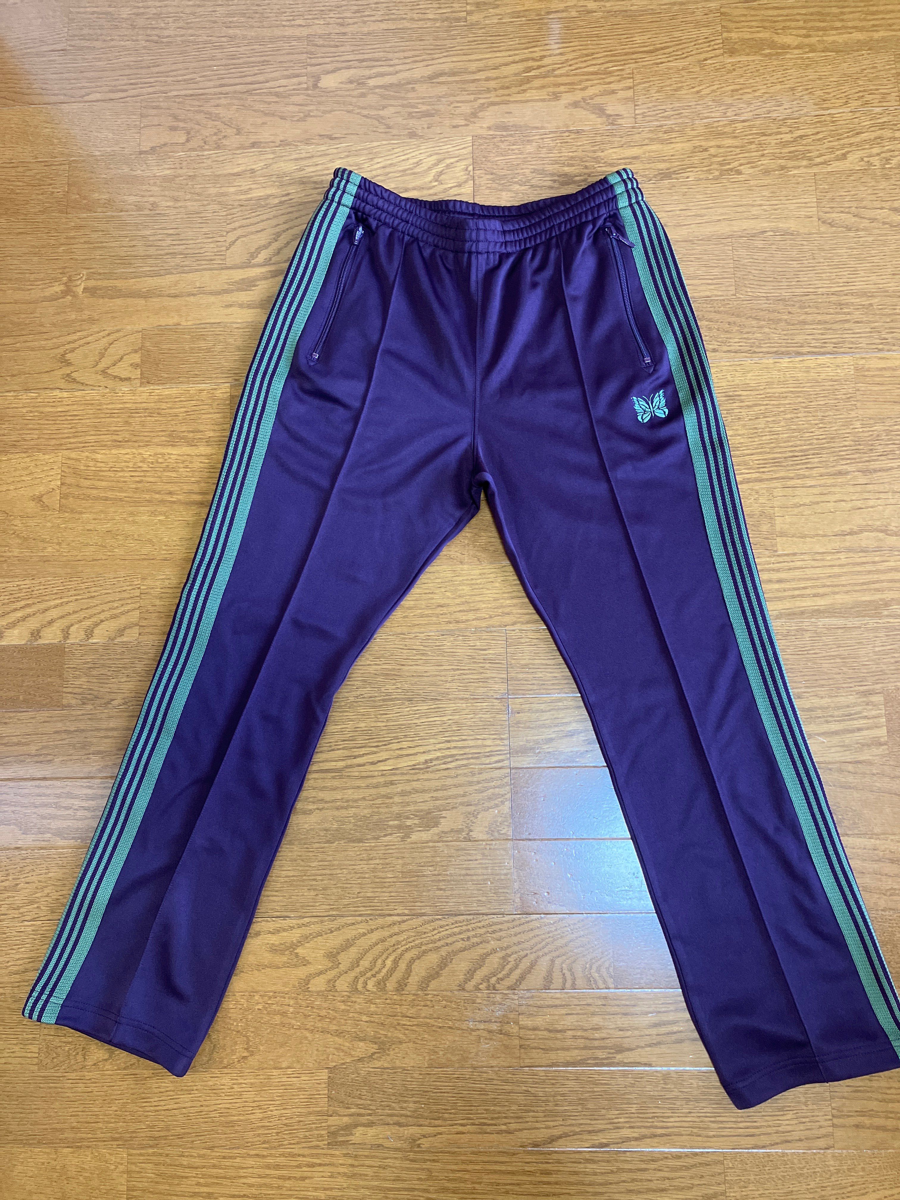 Needles NARROW TRACK PANT - POLY SMOOTH "Maroon"