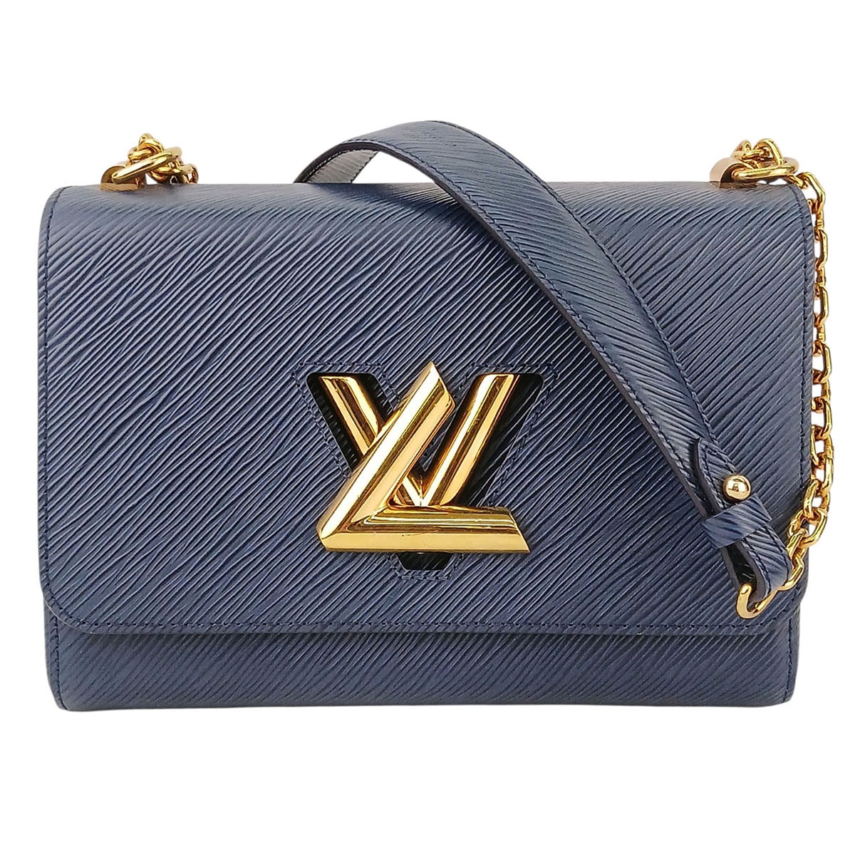 LOUIS VUITTON ルイ・ヴィトン ツイストMM アンディゴブルー ショルダーバッグ M53090 エピレザー ブルー  レディース【中古】