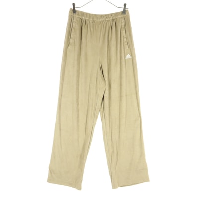 美品 adidas アディダス ワンポイントロゴ トラックパンツ M ベージュ ジャージ