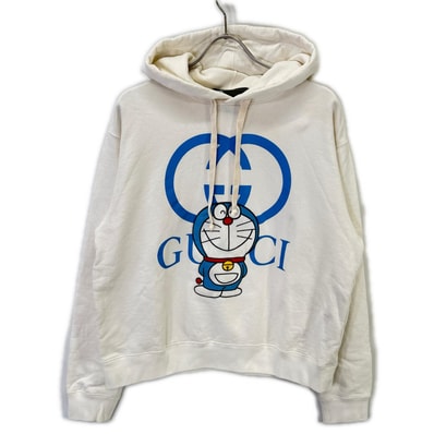 グッチ ×ドラえもん 646953 ホワイト プルオーバーパーカ