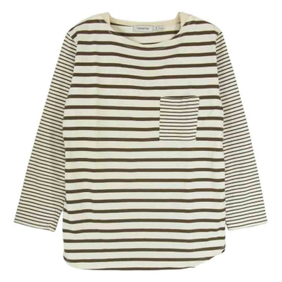 nonnative ノンネイティブ カットソー NN-C2506 SAILOR BOAT LS COTTON BORDER JERSEY ボーダー カットソー カーキ系 1【中古】