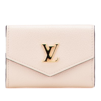 ルイ ヴィトン ポルトフォイユ ロック ミニ 三つ折り財布 M69340 グレージュ レザー レディース LOUIS VUITTON 【中古】