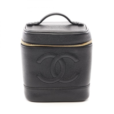 シャネル CHANEL ココマーク ハンドバッグ バッグ キャビアスキン(グレインドカーフ) レディース ブラック系 【中古】