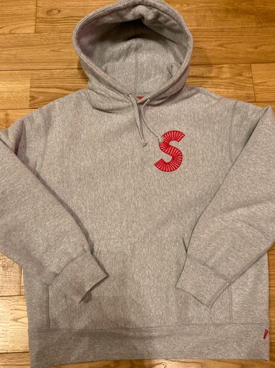 Supreme S Logo Hooded Sweatshirt "Heather Grey" (20FW)