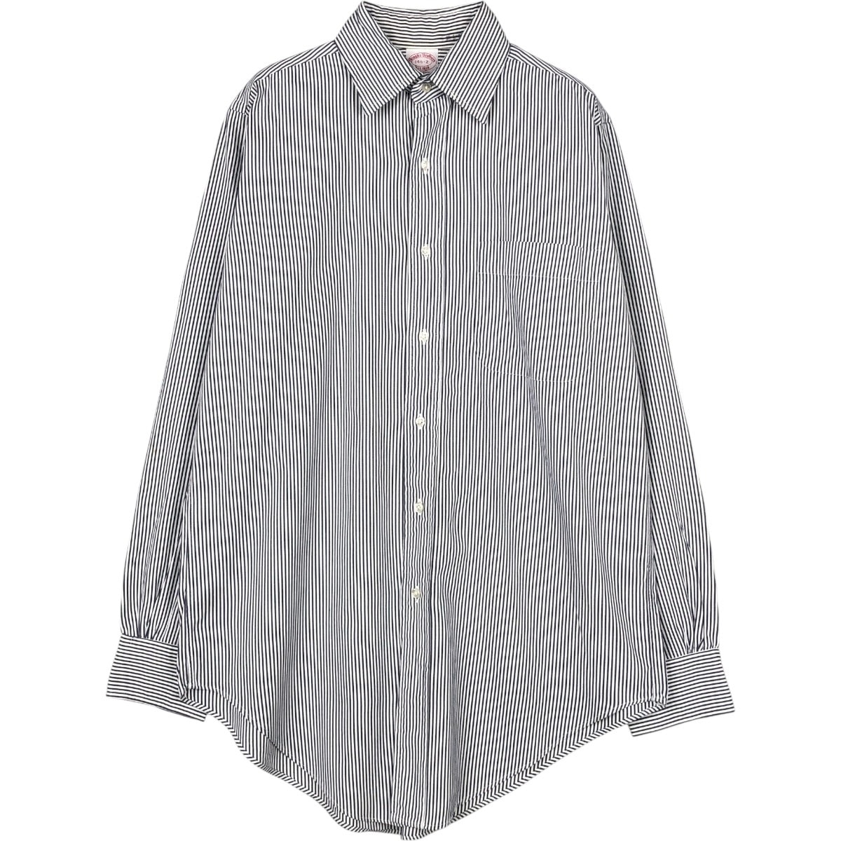 古着 90年代 ブルックスブラザーズ Brooks Brothers Est.1818 長袖 ストライプシャツ USA製 メンズS相当 ヴィンテージ/eaa666728