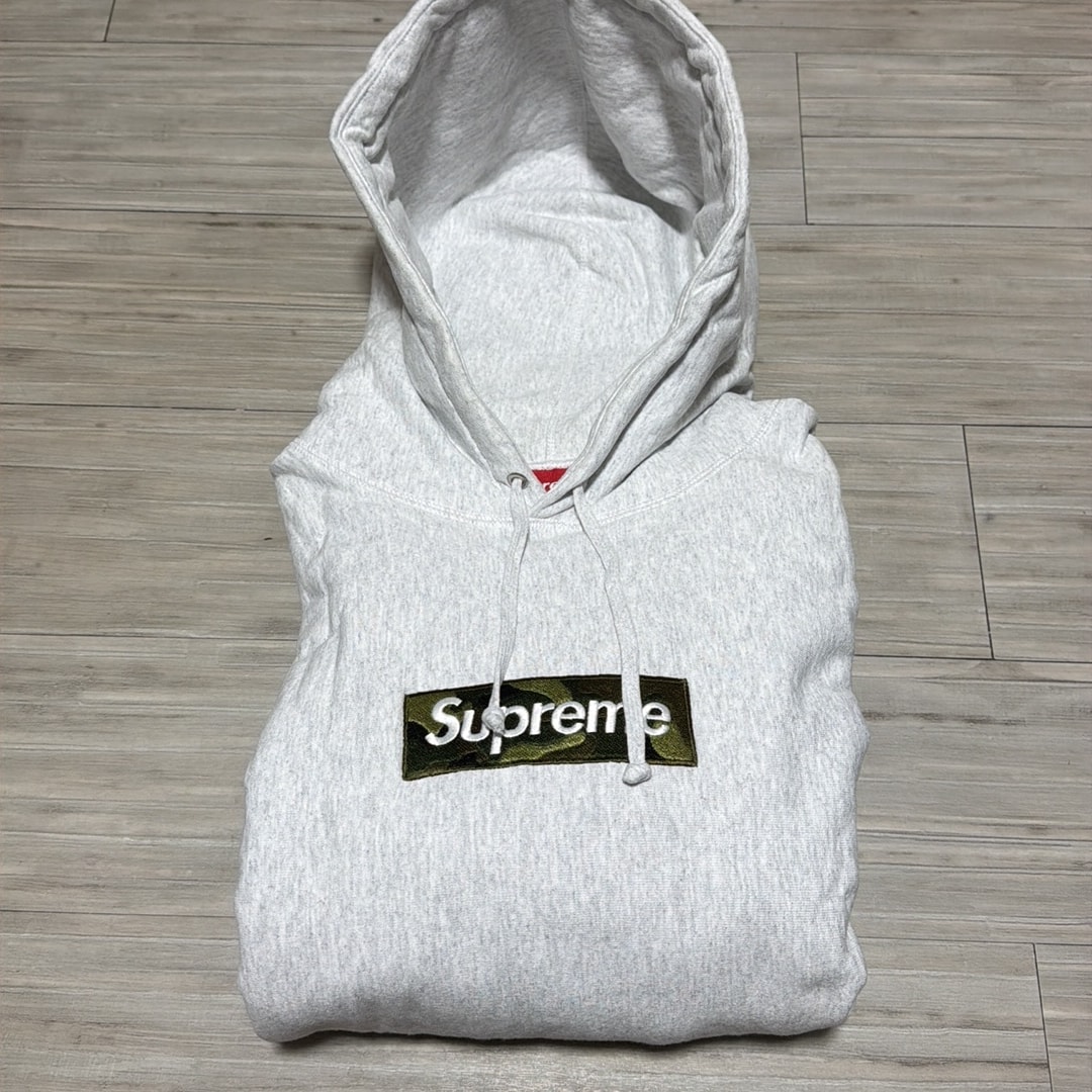 Supreme Box Logo Hooded Sweatshirt "Ash Grey" (23FW)
