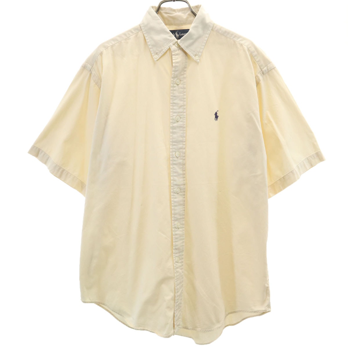RALPH LAUREN ラルフローレン 半袖 ボタンダウンシャツ S ベージュ系