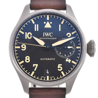 値下 IWC IWC SCHAFFHAUSEN IW501004 ビッグパイロットヘリテージ パワーリザーブ 自動巻き メンズ 美品 箱・保証書付き C#147368