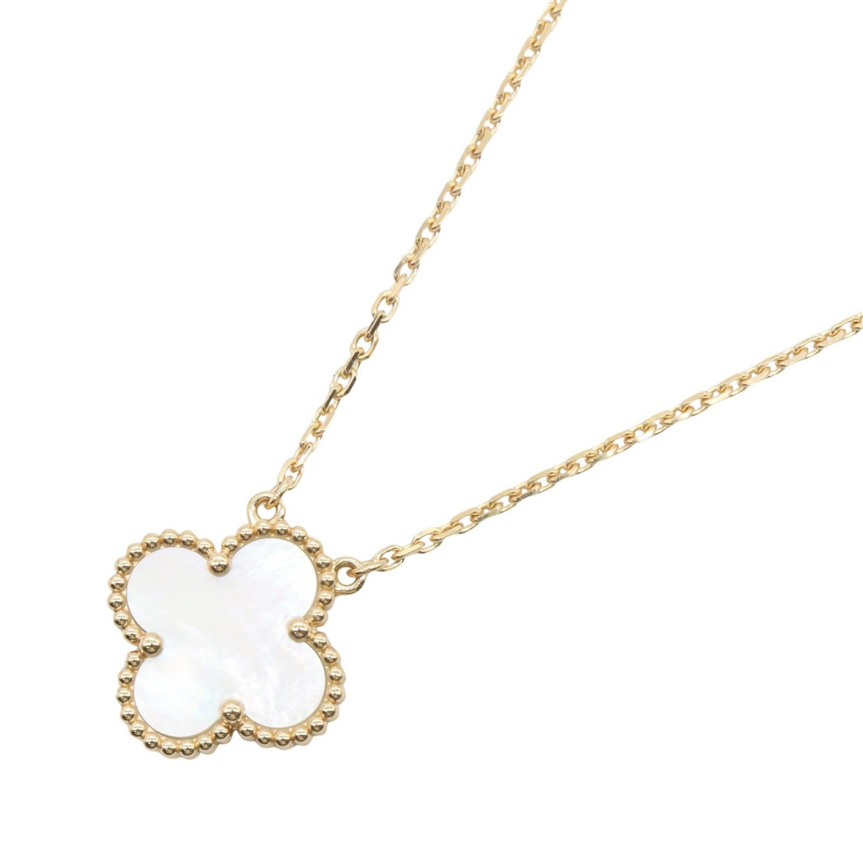 ヴァンクリーフ&アーペル Van Cleef & Arpels ヴィンテージアルハンブラ マザーオブパール ネックレス ネックレス ジュエリー K18(イエローゴールド) マザーオブパール レディース ゴールド系 / ホワイト系