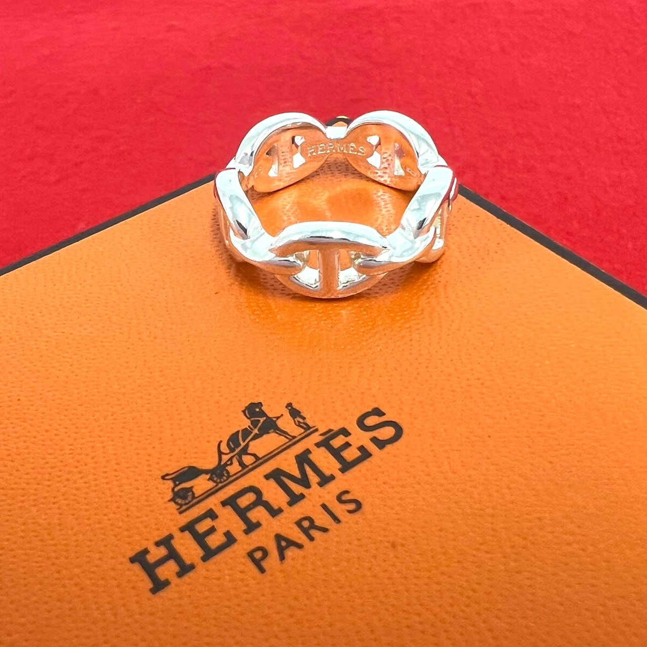 HERMES エルメス シェーヌダンクル アンシェネ PM リング シルバー925 リング・指輪 8号 シルバー
 27550
