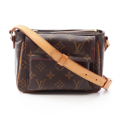 ルイ・ヴィトン LOUIS VUITTON ヴィバシテPM ショルダーバッグ バッグ PVCコーティングキャンバス レザー モノグラム レディース ブラウン系 M51165 【中古】