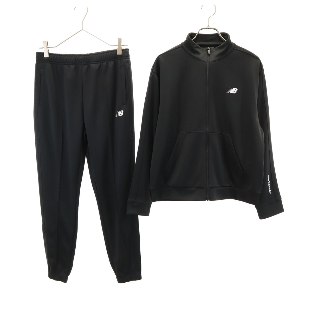 美品 NEW BALANCE ニューバランス トラックジャケット 上下セットアップ S ブラック ジャージ