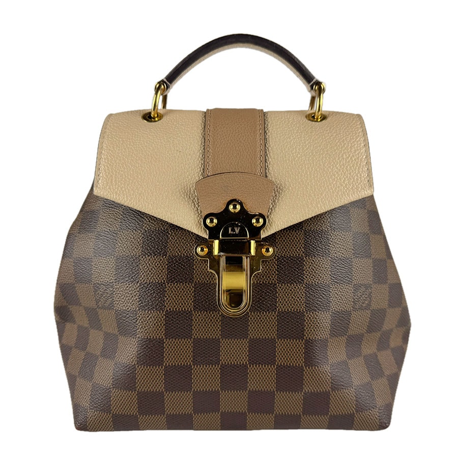 ルイ ヴィトン LOUIS VUITTON リュック ダミエ クランプトン バックパック ダミエキャンバス/レザー ブラウン/ベージュ ゴールド レディース N42259【中古】 z9416
