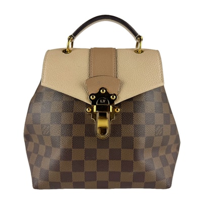 ルイ ヴィトン LOUIS VUITTON リュック ダミエ クランプトン バックパック ダミエキャンバス/レザー ブラウン/ベージュ ゴールド レディース N42259【中古】 z9416