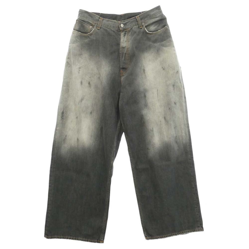 ACNE STUDIOS アクネストゥディオズ B00396 2023M FN Black Trafalgar Super Buggy Fit Denim Pants ヴィンテージ加工 トラファルガー スーパーバギー デニムパンツ ジーンズ 【中古】