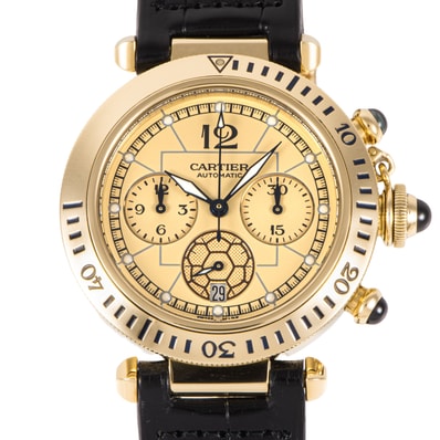 Cartier カルティエ カルティエ パシャ クロノグラフ 2002年 FIFAワールドカップ限定モデル W3017551 限定35本 K18YG【中古】