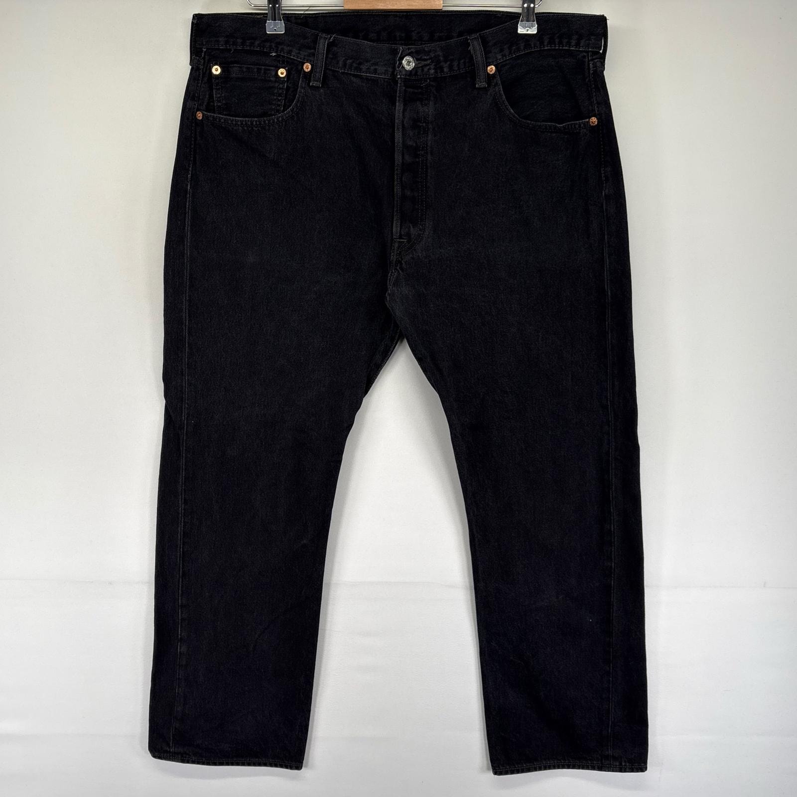 古着 リーバイス Levi's デニム パンツ 501 ブラックデニム ストレート ボタンフライ 大きいサイズ W40 L30  ブラック系 メンズ