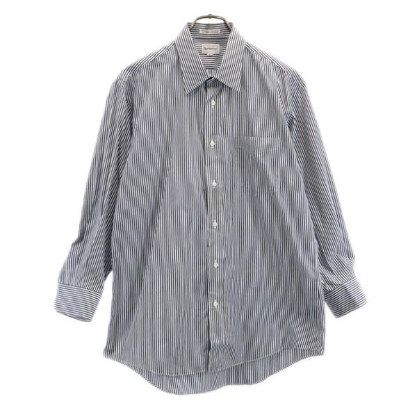 Burberrys バーバリーズ 90s オールド ストライプ 長袖 シャツ 42-80 ブルー系