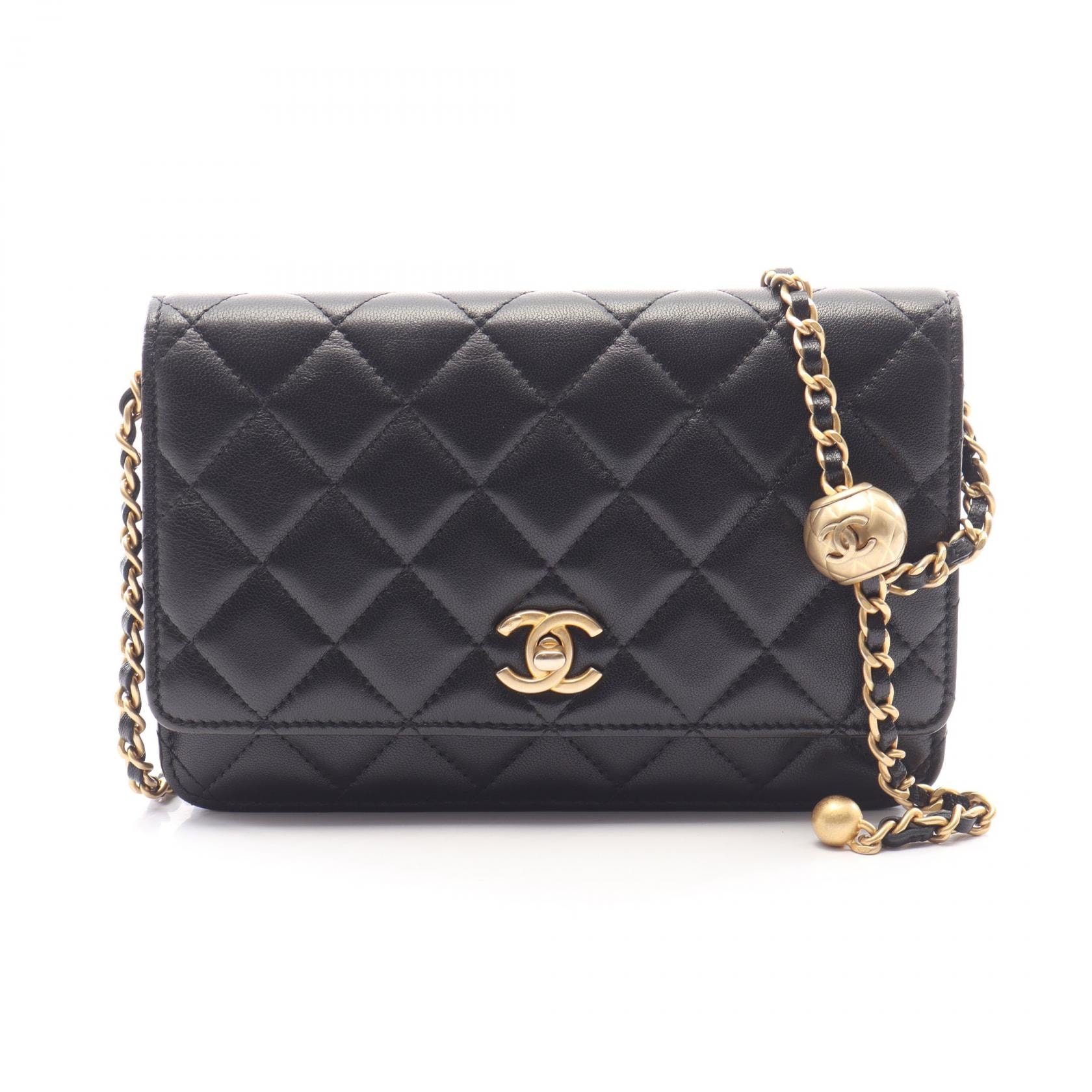 シャネル CHANEL マトラッセ ショルダーバッグ バッグ ラムスキン(羊革) レディース ブラック系 【中古】