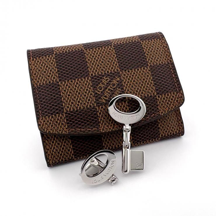 LOUIS VUITTON カフス トラベルキーメタル シルバー M68099 鍵 ダミエ イタリア製 鑑定済み 正規品 ルイ・ヴィトン