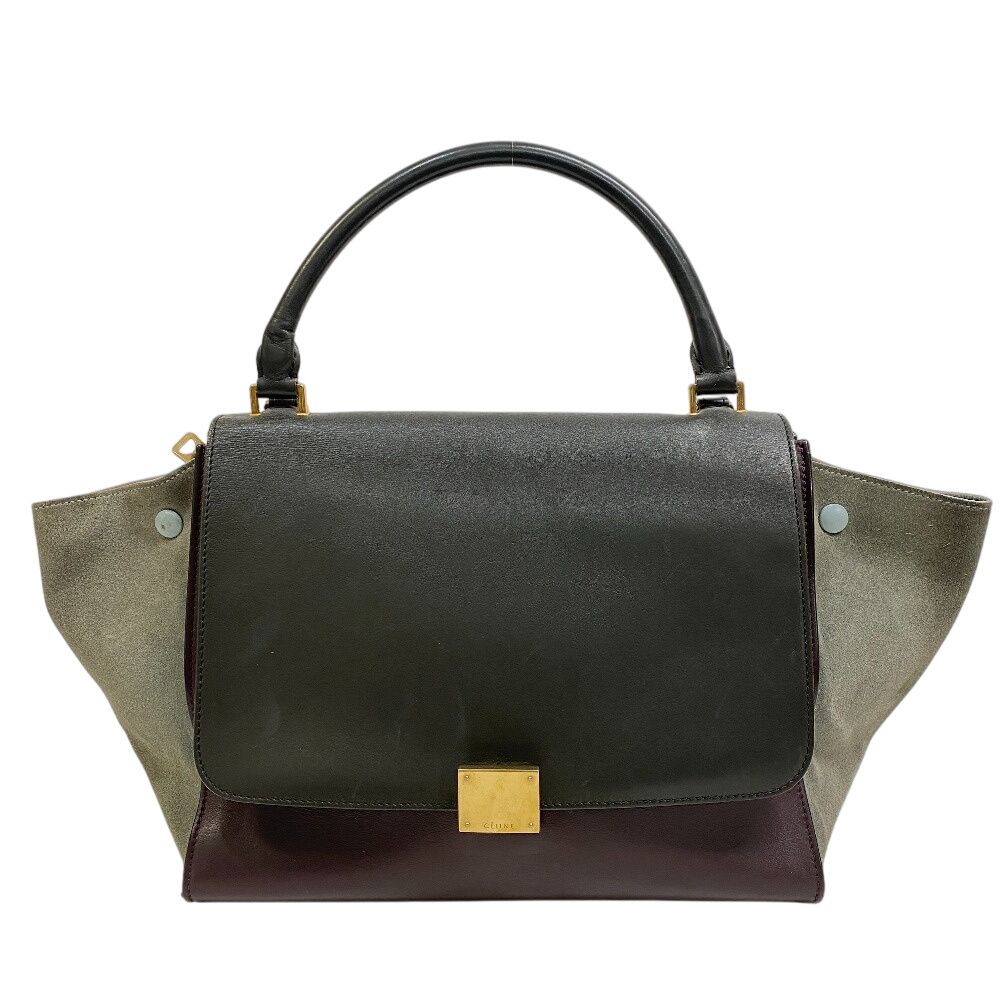 セリーヌ CELINE ハンドバッグ ミディアム トラペーズ カーキ