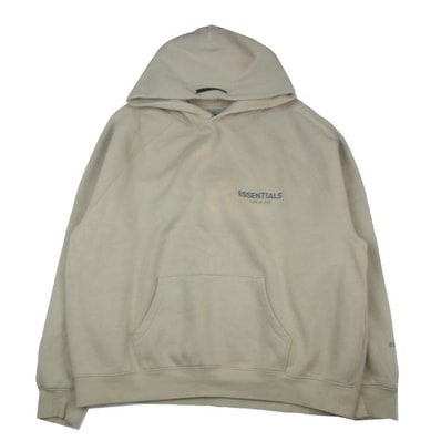 FEAR OF GOD フィアオブゴッド パーカー ESSENTIALS エッセンシャルズ フーディー パーカー ベージュ系 L【中古】