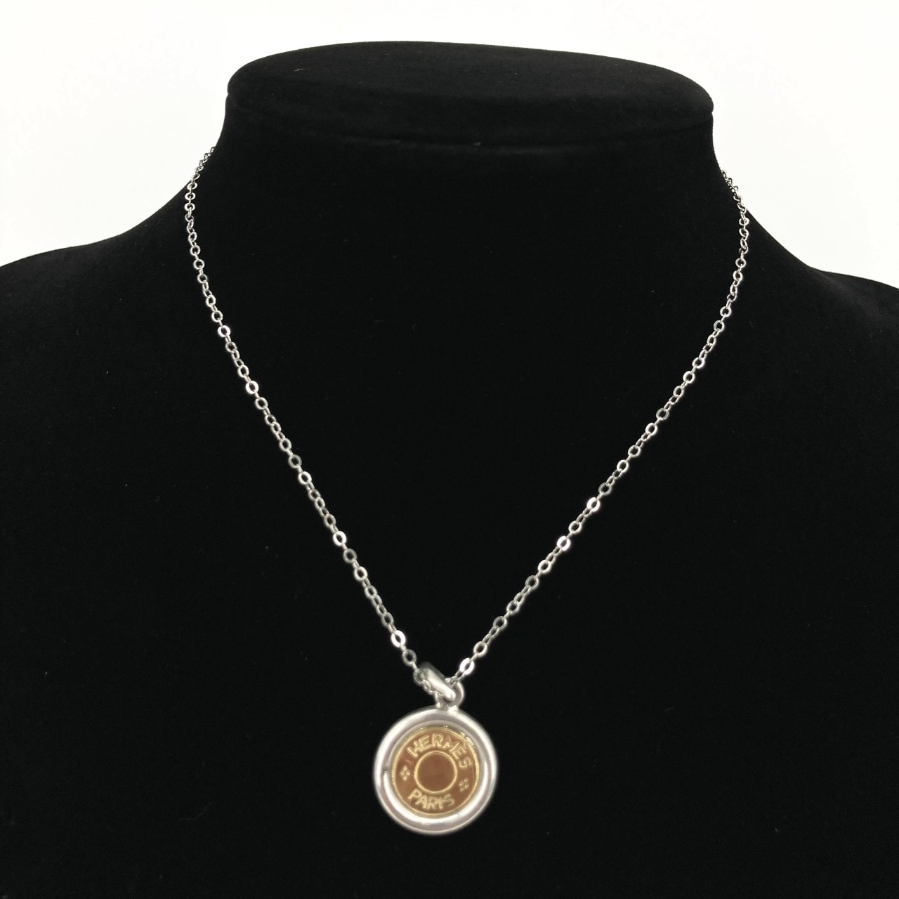 HERMES(エルメス) セリエ コンビネーション Ag925/Au750 ネックレス 8.03g シルバー×ゴールド