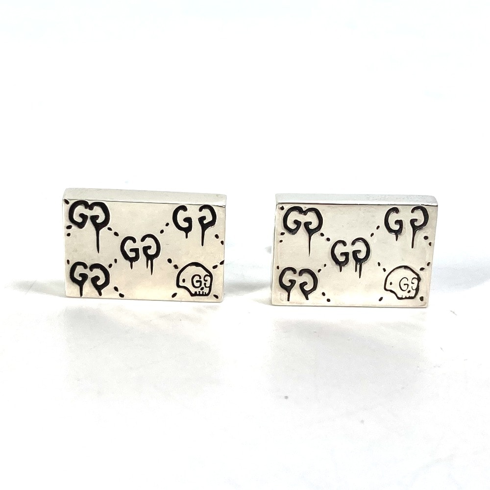 グッチ GUCCI ゴースト 457224 アクセサリー カフス SV925 シルバー 美品