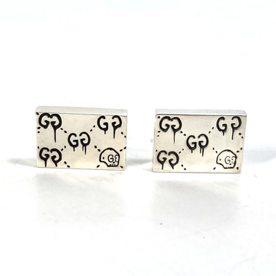 グッチ GUCCI ゴースト 457224 アクセサリー カフス SV925 シルバー 美品