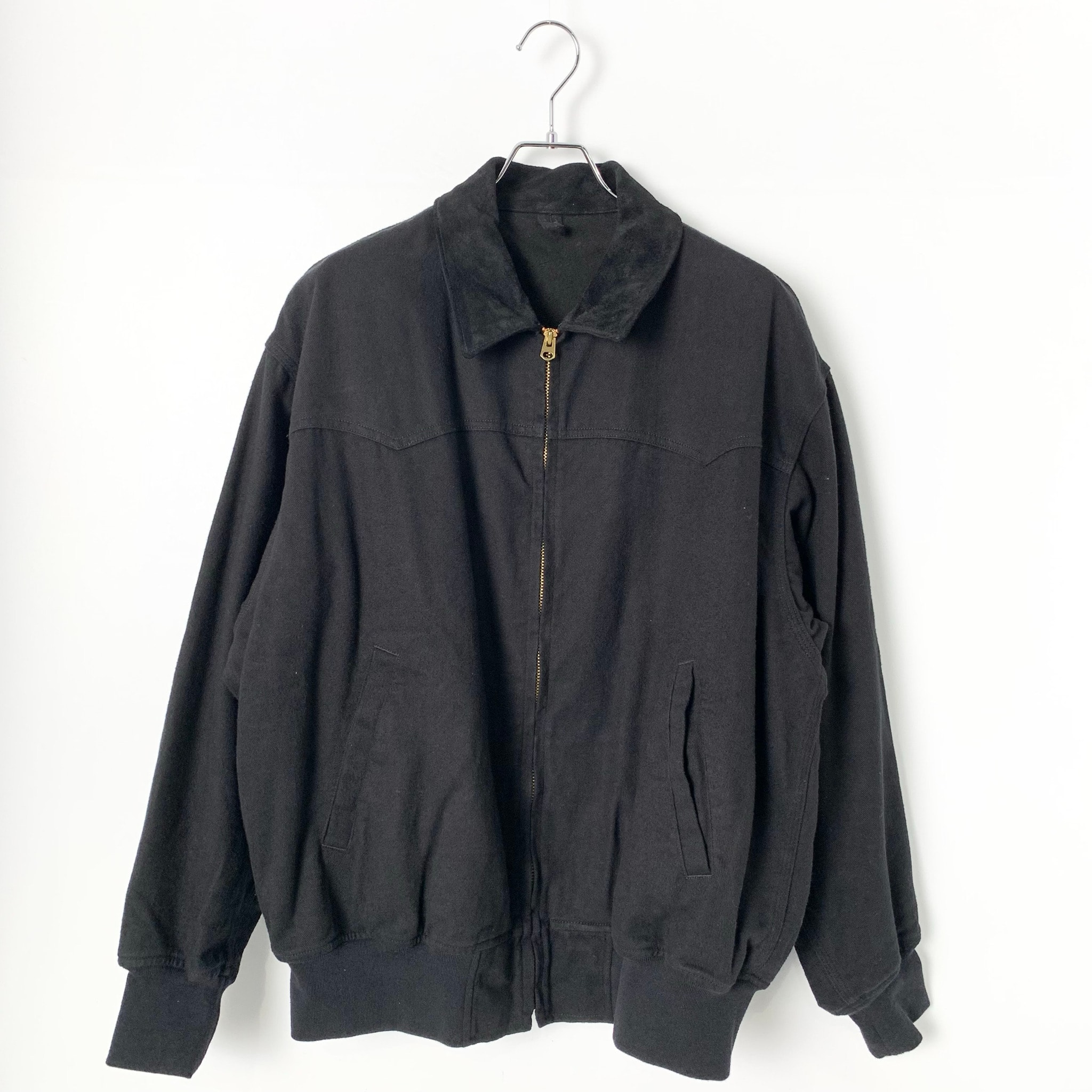 COMOLI Black Drill Zip Jacket "Black"