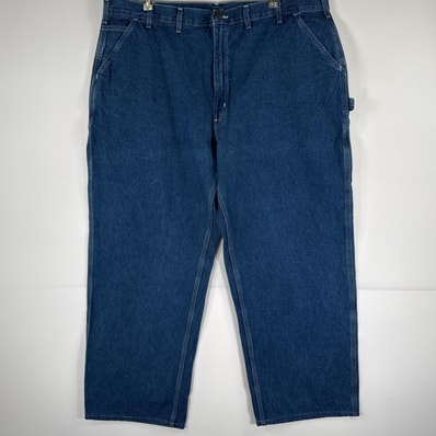 古着 カーハート Carhartt デニムパンツ ペインターパンツ 作業着 大きいサイズ ジーパン ワーク ビッグサイズ w46 L30 ブルー メンズ