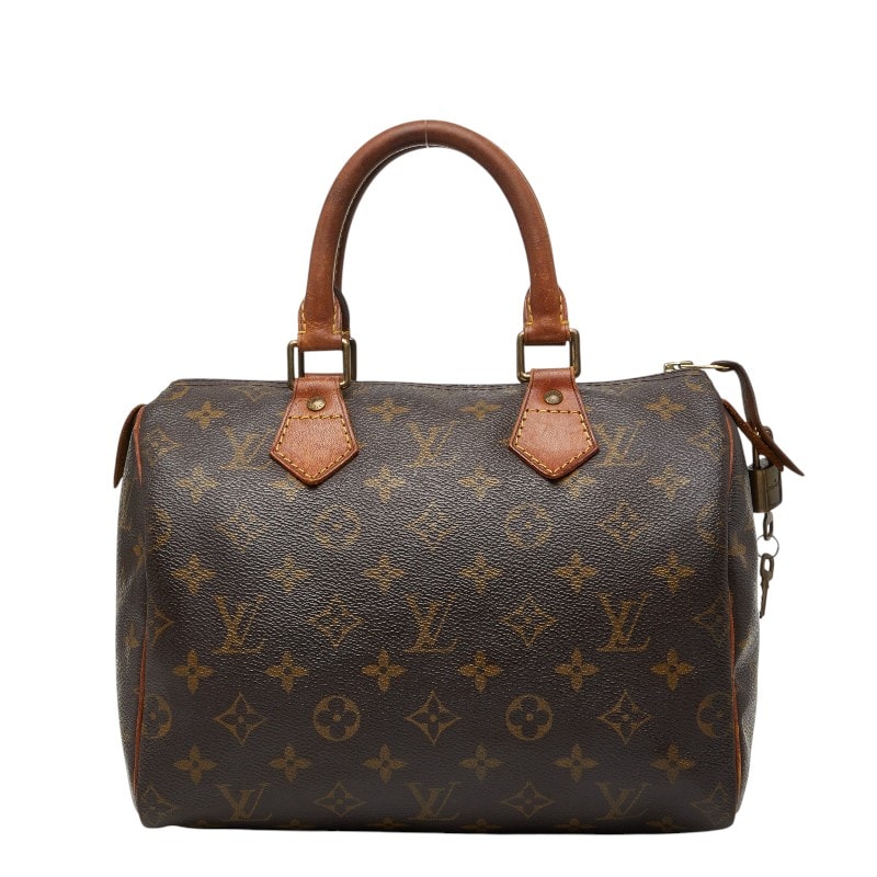 ルイ ヴィトン モノグラム スピーディ25 ミニボストンバッグ ハンドバッグ M41528 ブラウン PVC レザー レディース LOUIS VUITTON 【中古】
