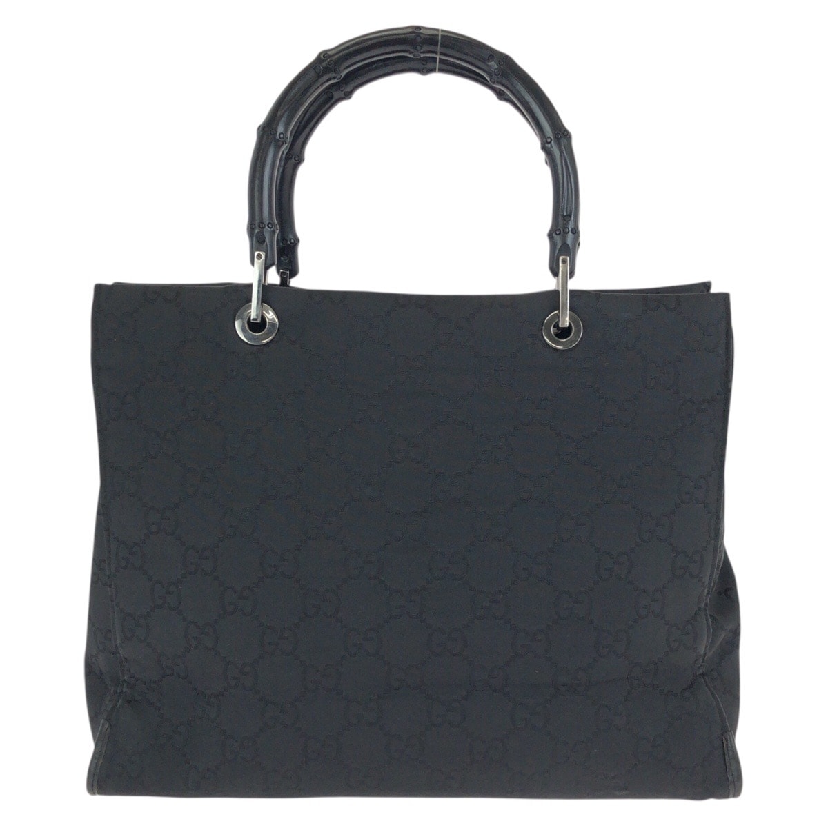 GUCCI グッチ バンブー ブラック 黒 シルバー金具 ナイロン トートバッグ ハンドバッグ 602413 【中古】