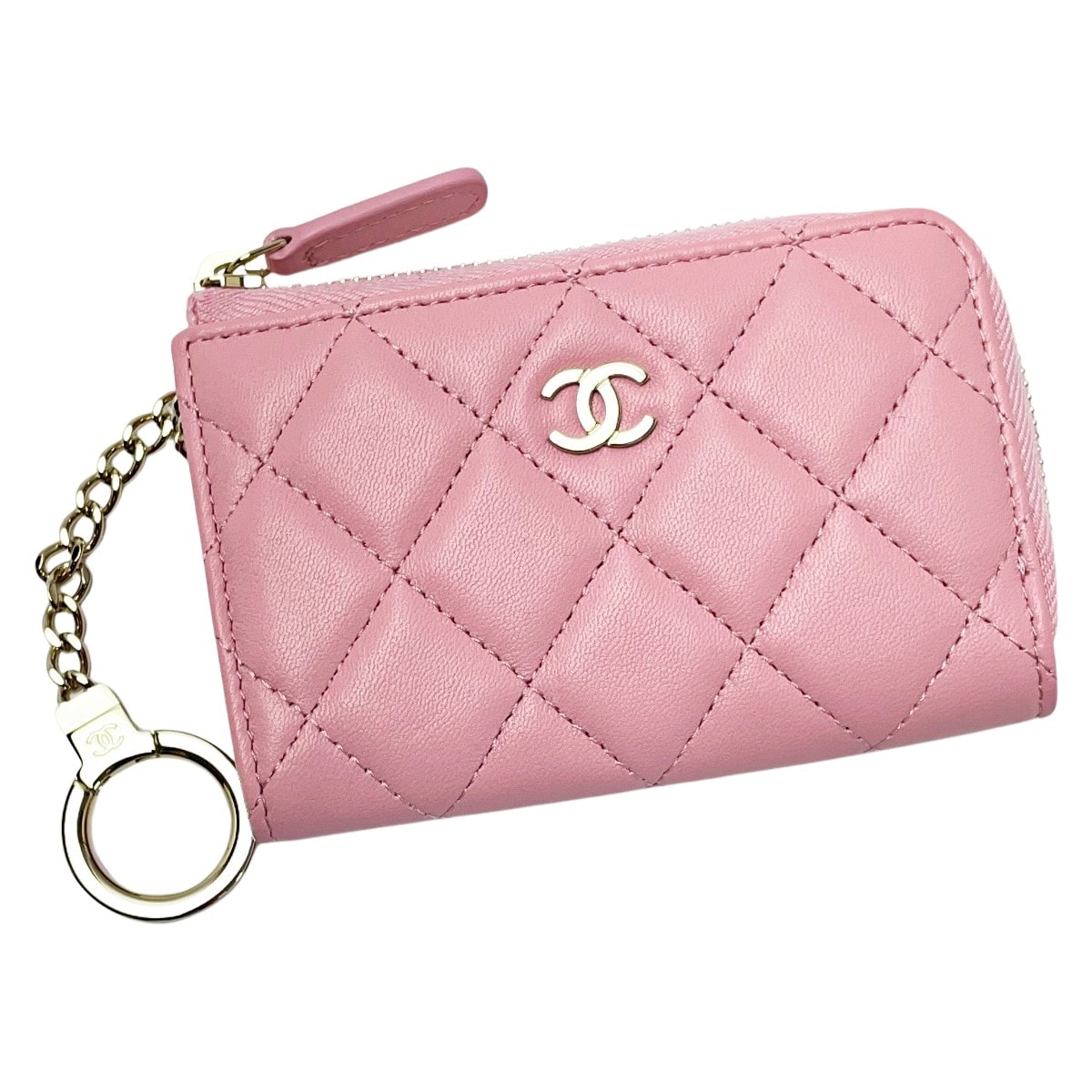 ☆☆CHANEL シャネル マトラッセ AP0221 ベビーピンク コインケース ラムスキン レディース ゴールド金具