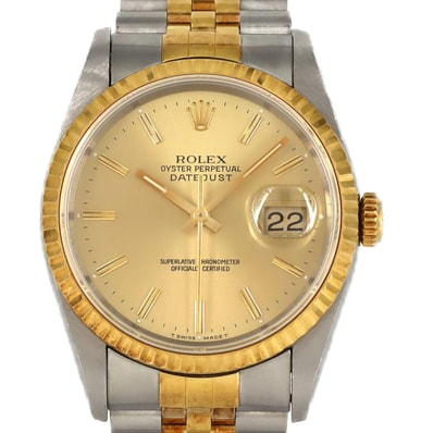 【ノーメンテナンス還元価格】ロレックス デイトジャスト 16233 SSxYG 自動巻 S番