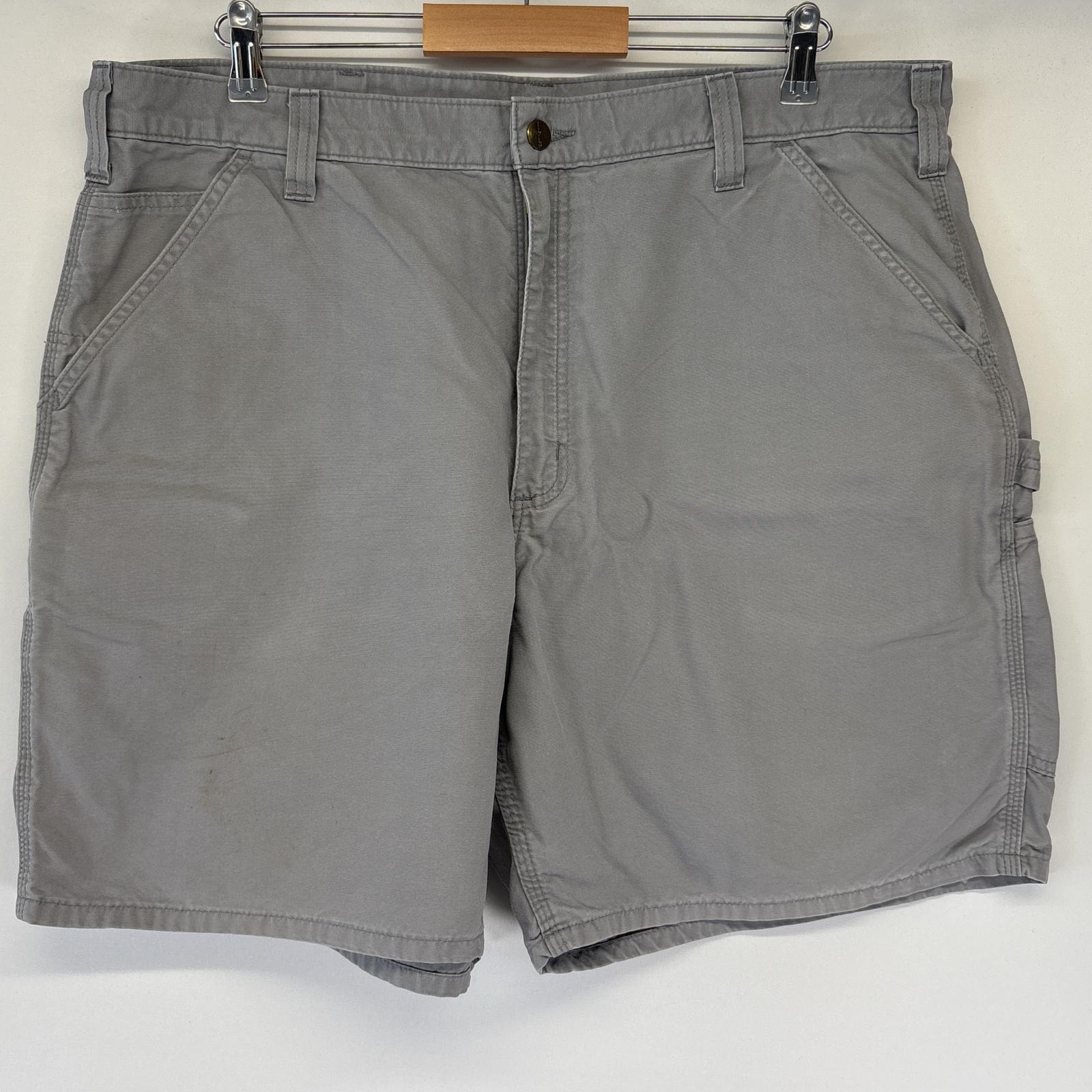 古着 カーハート Carhartt ショートパンツ ダック ペインター 大きいサイズ 半ズボン ハーフパンツ 短パン w40  グレー系 メンズ