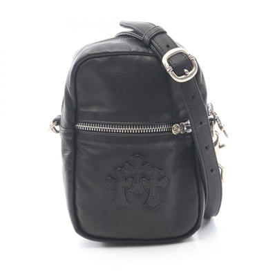 Chrome Hearts Cemetery Cross Patch Taka Mini Leather Shoulder Bag "Black"