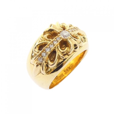 クロムハーツ CHROME HEARTS FLORAL CROSS GLD PAVE DMND フローラルクロス 207009009GLDXXX002 RING