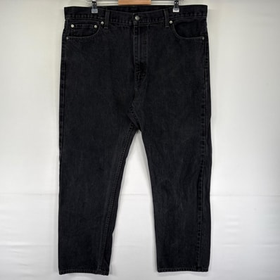 古着 リーバイス Levi's デニム パンツ 505 ジッパーフライ 大きいサイズ ブラックデニム 5ポケット W42 L32 ブラック系 メンズ