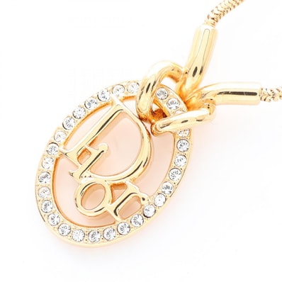 ディオール Dior Dior Oblique ネックレス ジュエリー GP(ゴールドメッキ) ラインストーン レディース ゴールド系 / クリア系 N3832WOMCY319 【新品】