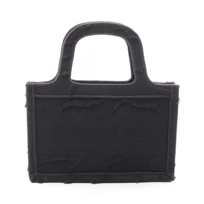 ディオール Dior BOOK TOTE ブックトート ミニ ハンドバッグ バッグ キャンバス レディース ブラック系 【中古】