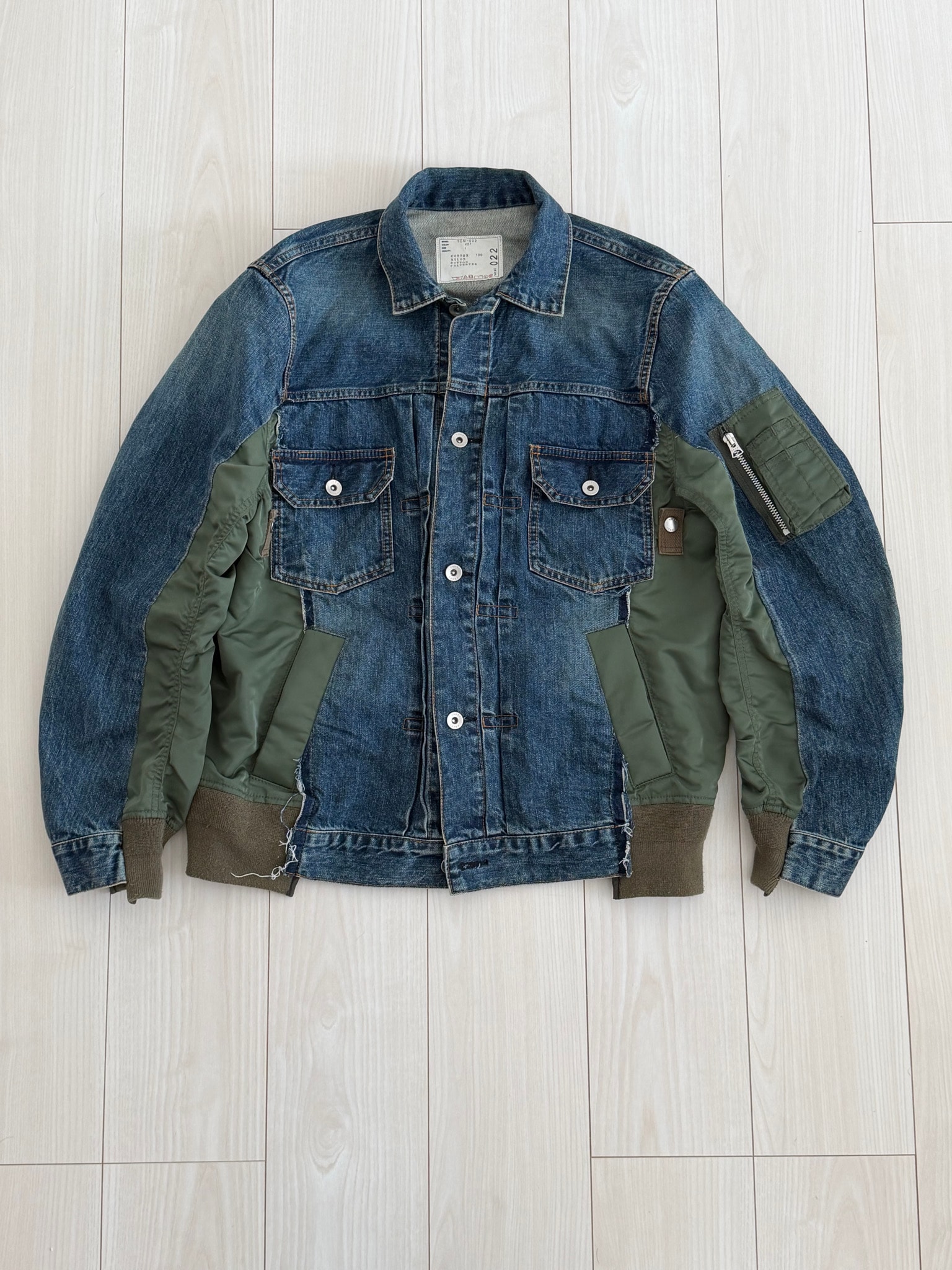 sacai Denim x MA-1 Jacket "Blue"